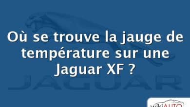 Où se trouve la jauge de température sur une Jaguar XF ?
